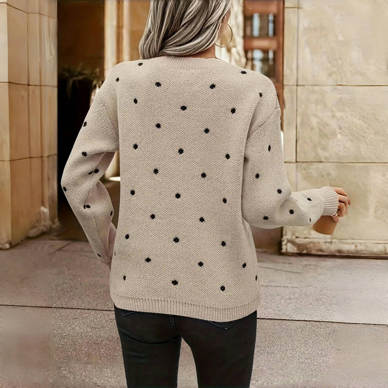 Femme™ | Polka Dot Knitted Sweater