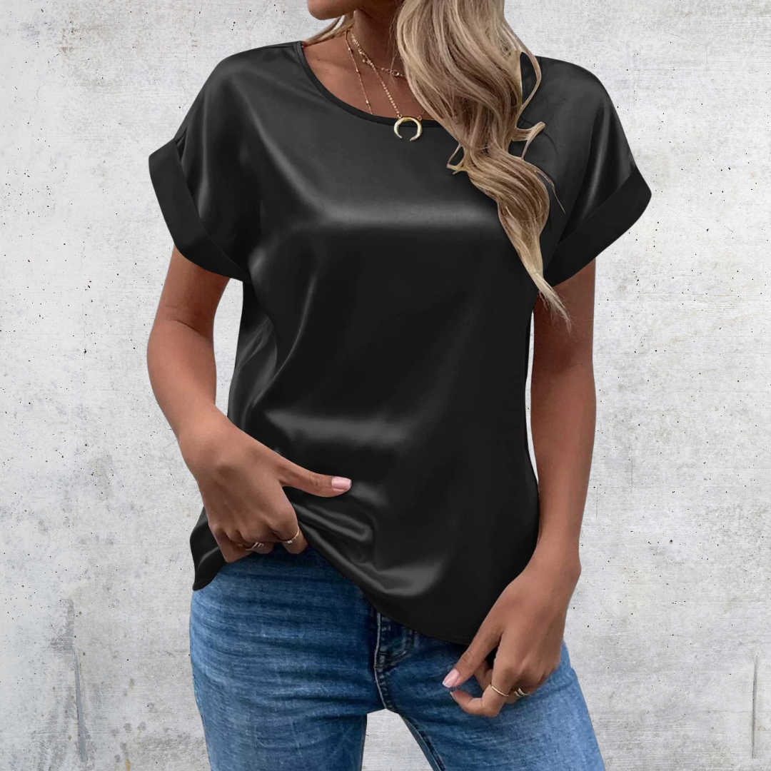 Femme™ | Roll-Sleeve Blouse