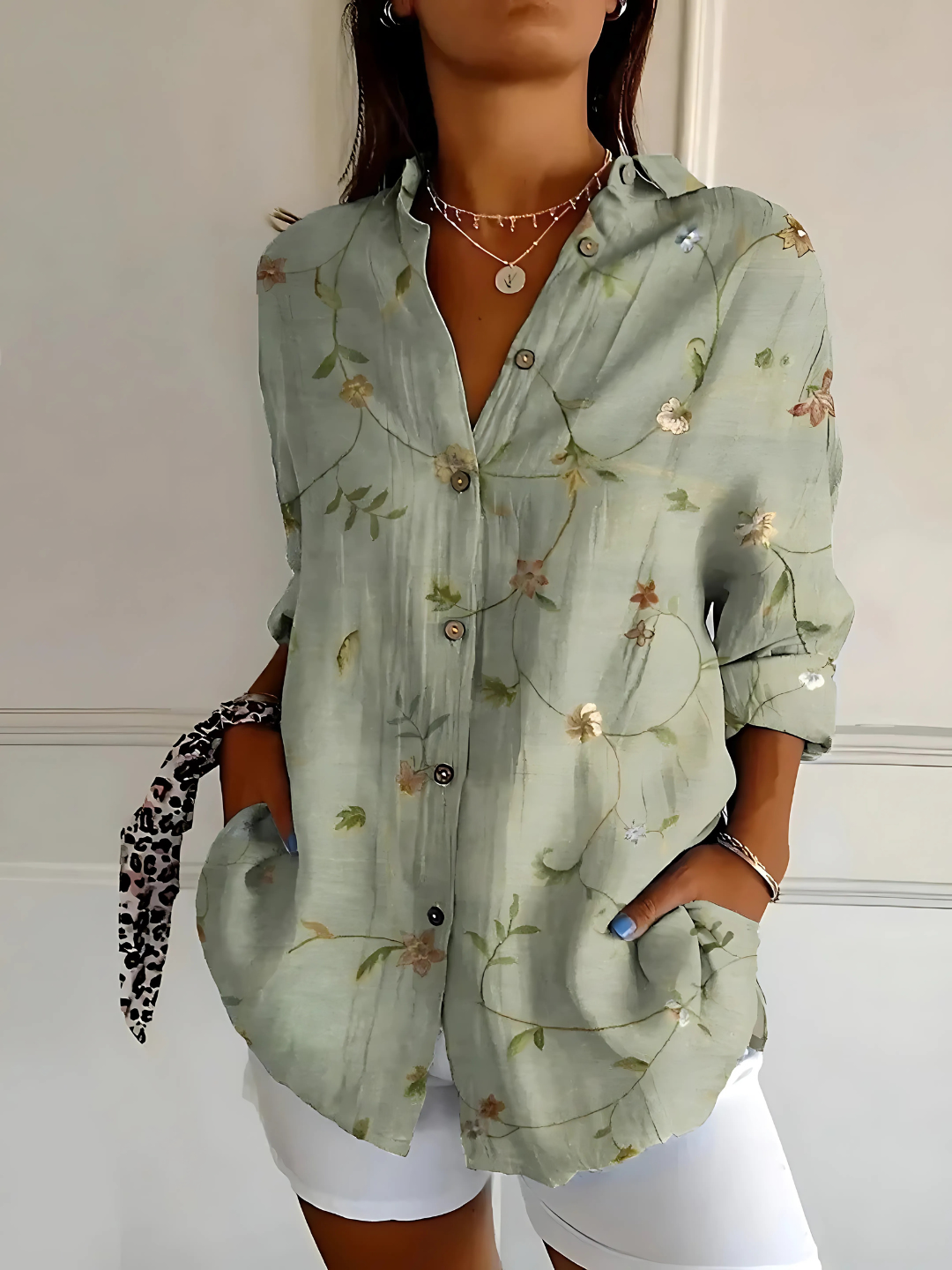 Femme™ | Button-Up Relaxed Blouse