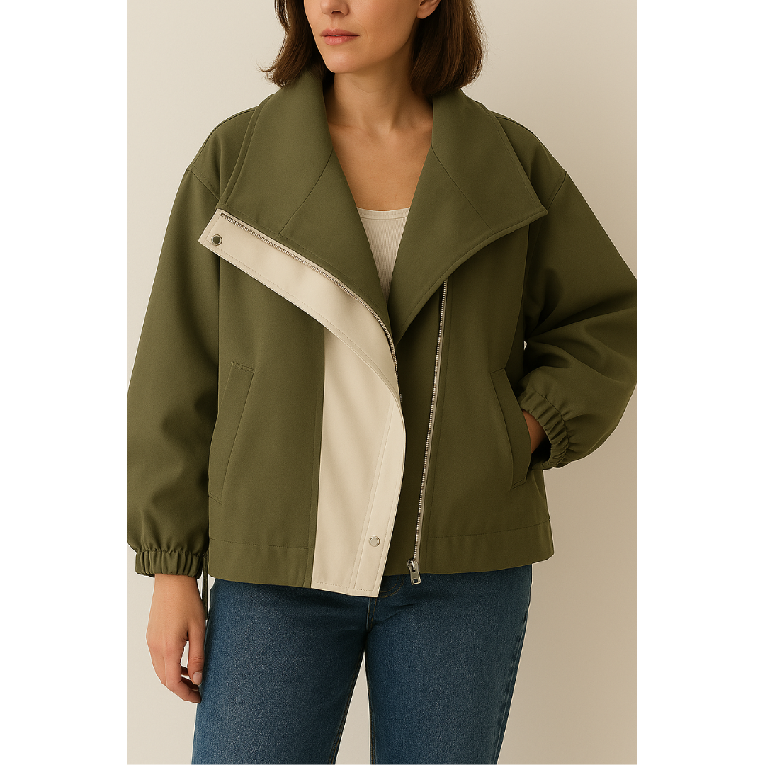 Femme™ | Trendy Hooded Windbreaker Coat