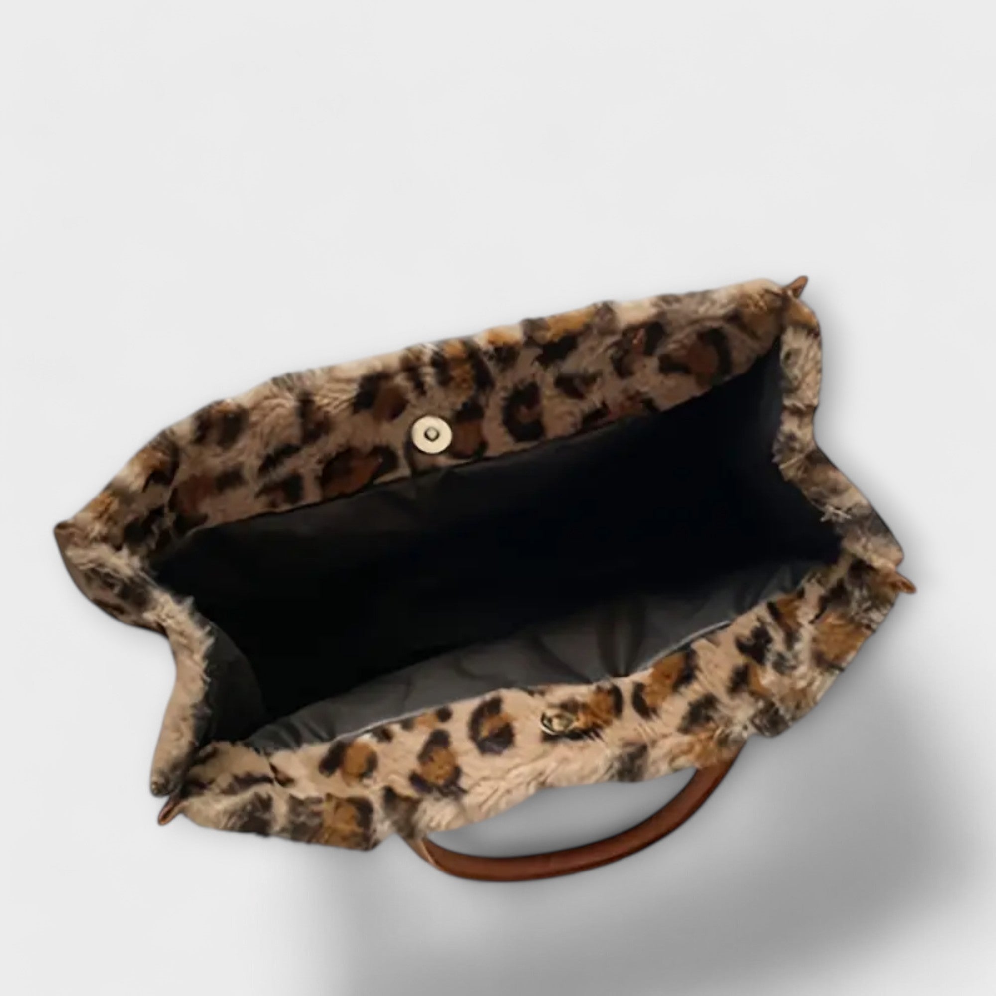 Femme™ | Chic Leopard Print Plush Tote