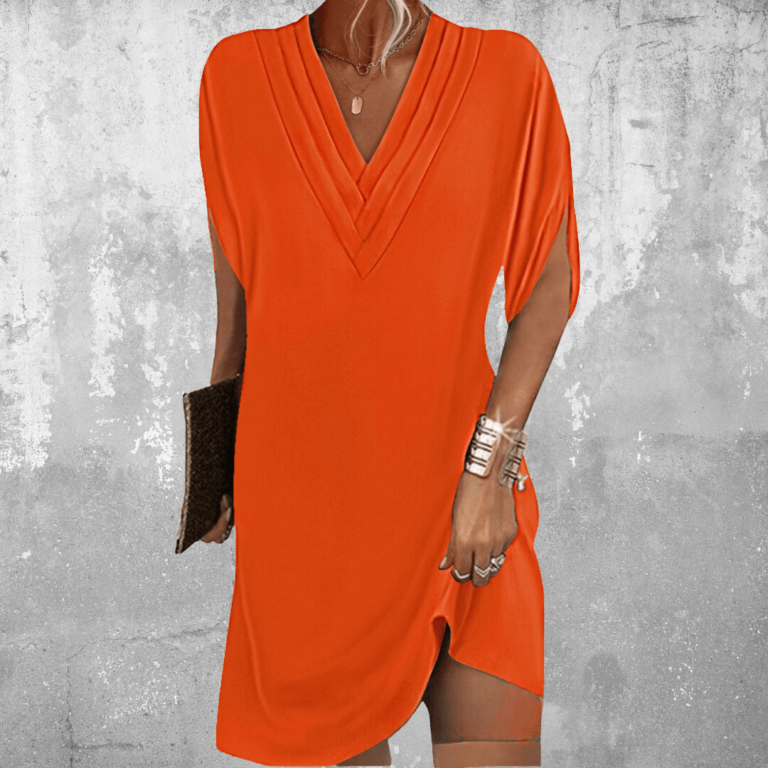 Femme™ | V-Neck Draped Mini Dress