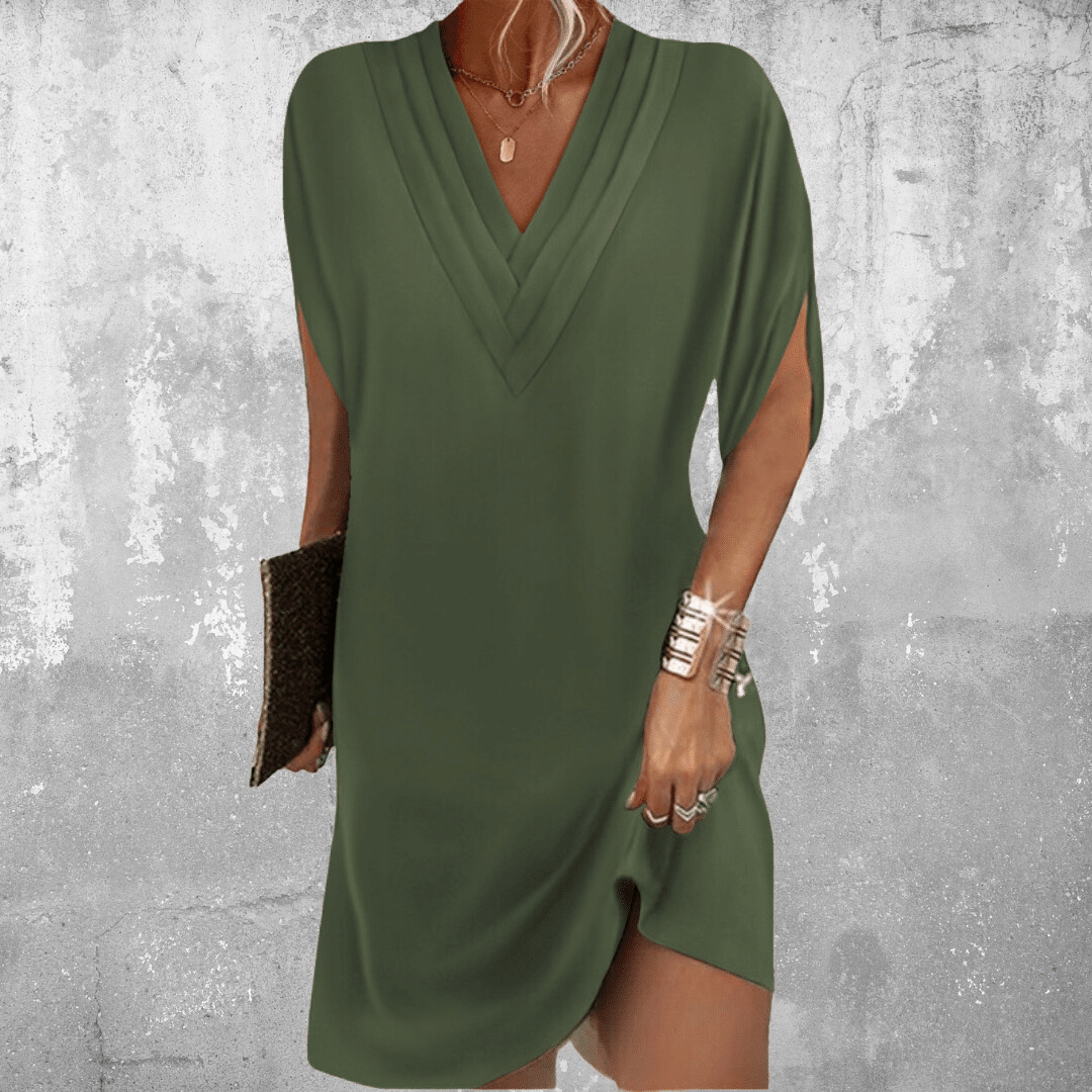 Femme™ | V-Neck Draped Mini Dress