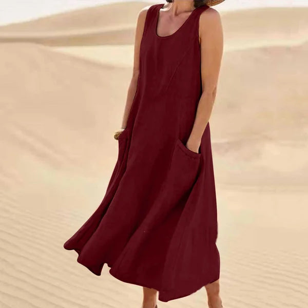Femme™ | Sleeveless Flowy Midi Dress