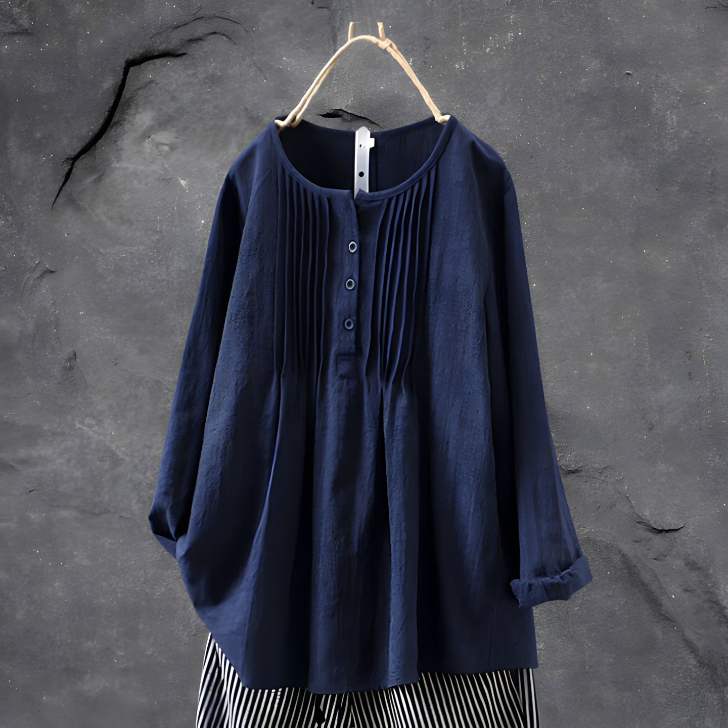 Femme™ | Pleated Button Blouse