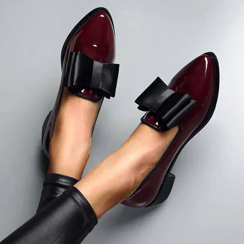 Femme™ | Versailles Patent Leather Bow Flats
