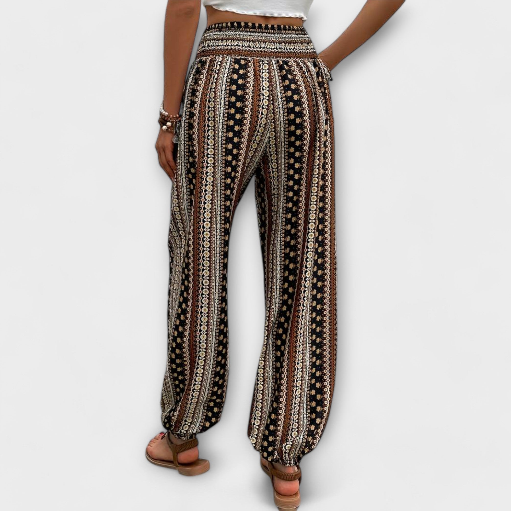 Femme™ | Trousers with Ethnic Graphic