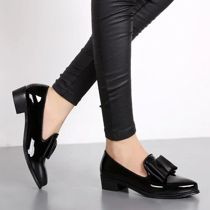 Femme™ | Versailles Patent Leather Bow Flats
