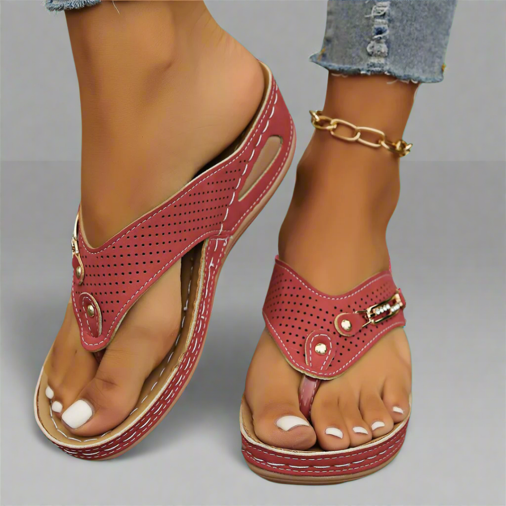 Femme™ | Retro Sandals for Women with Arch Support