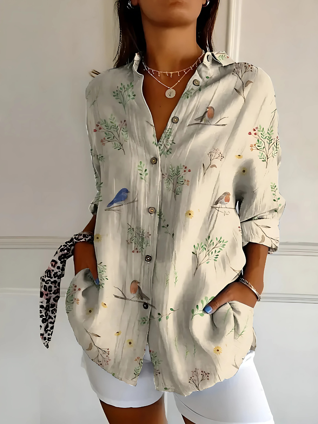 Femme™ | Button-Up Relaxed Blouse