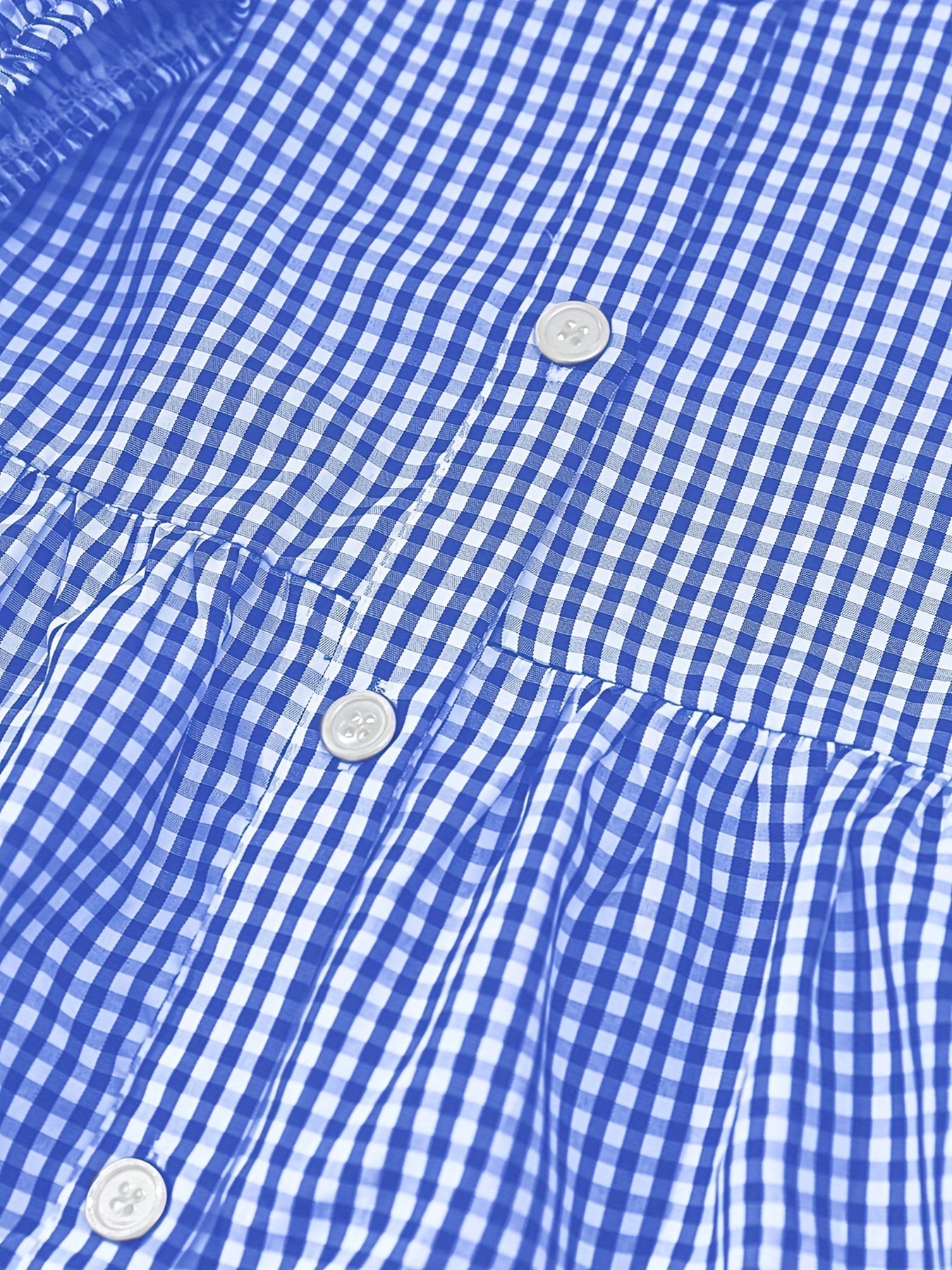 Femme™ | Gingham Button-Up Tiered Dress