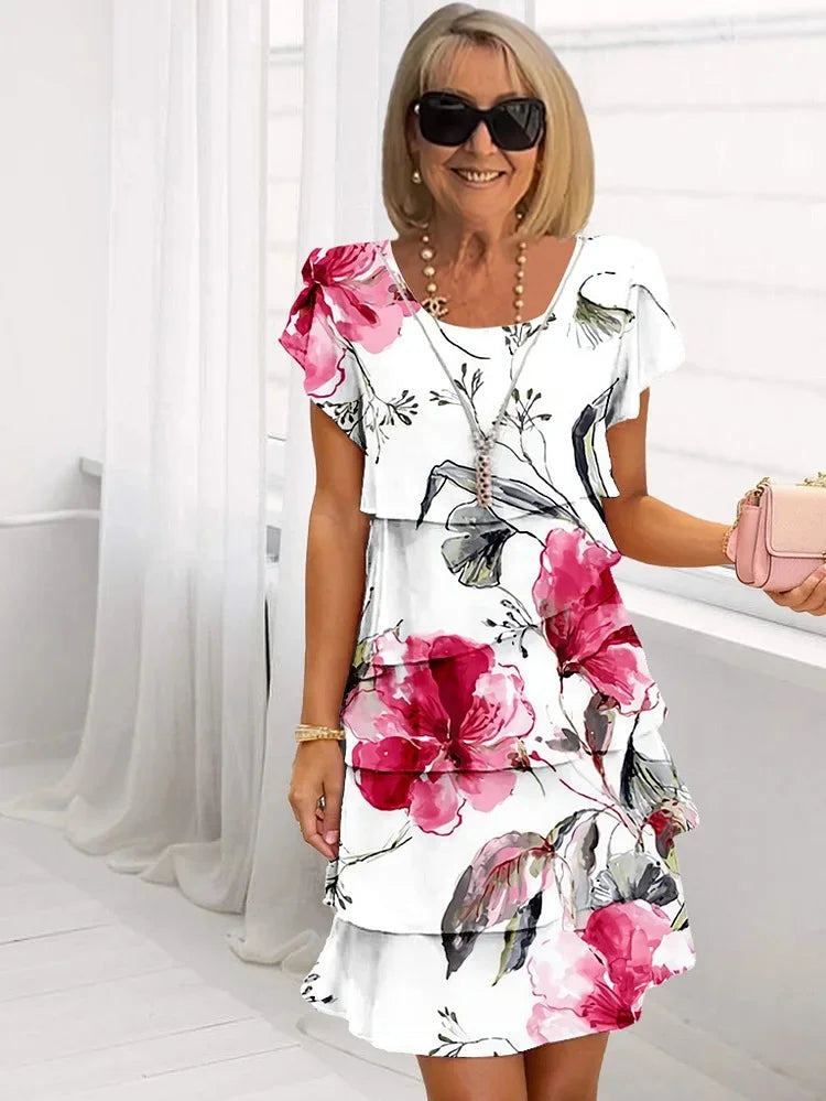 Femme™ | Floral Ruffle Dress