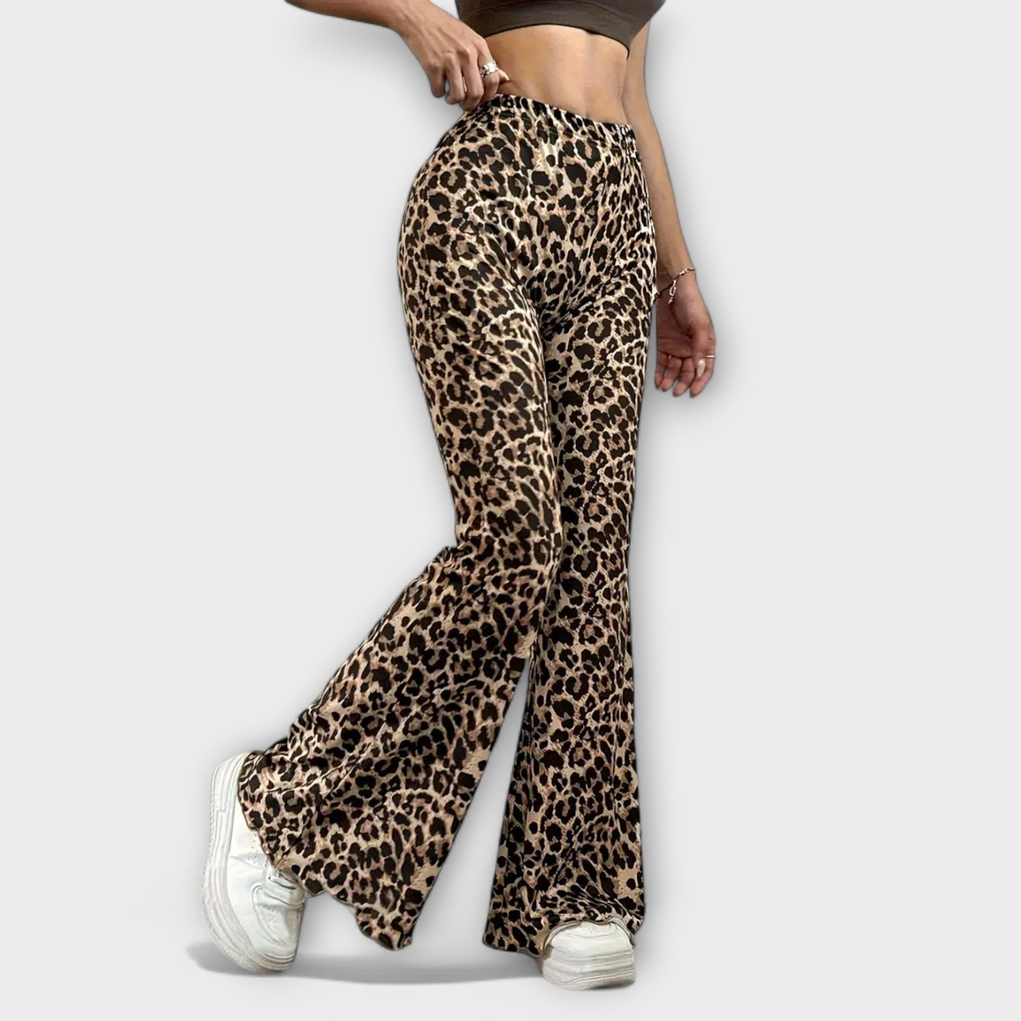 Femme™ | Leopard Bootcut Trousers
