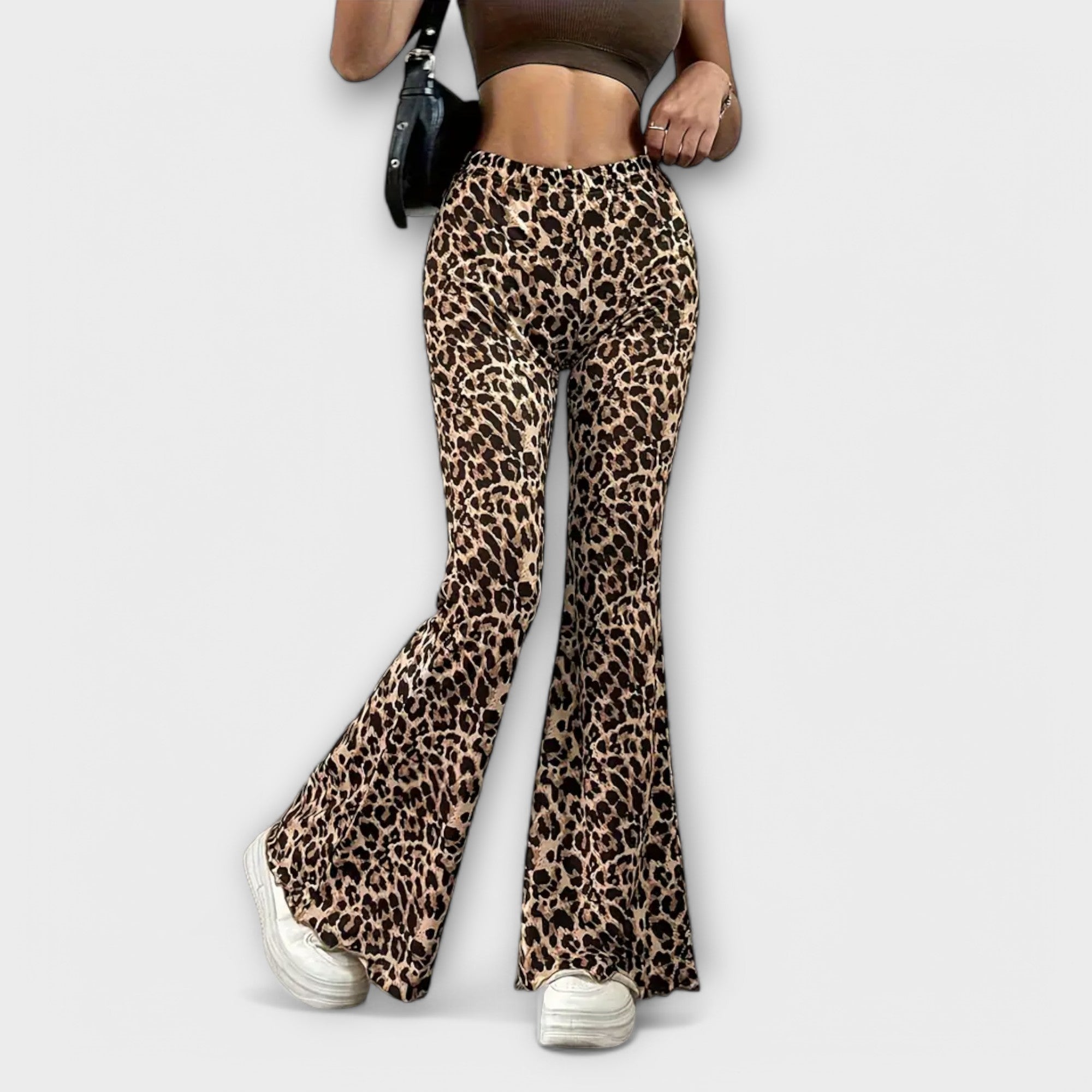 Femme™ | Leopard Bootcut Trousers