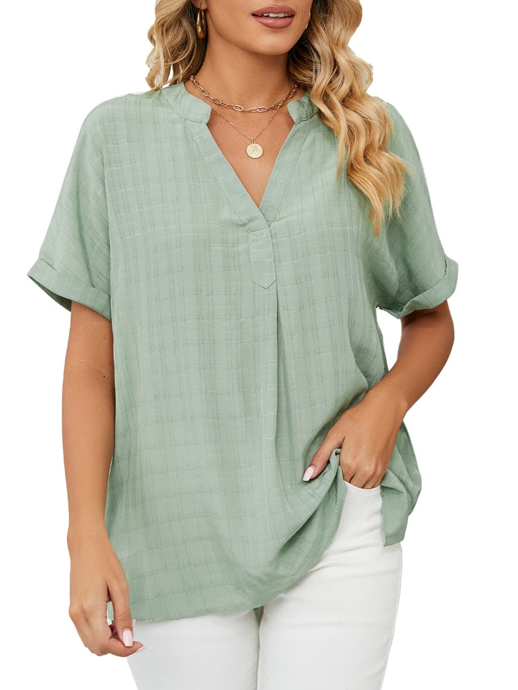 Femme™ | Relaxed V-Neck Blouse