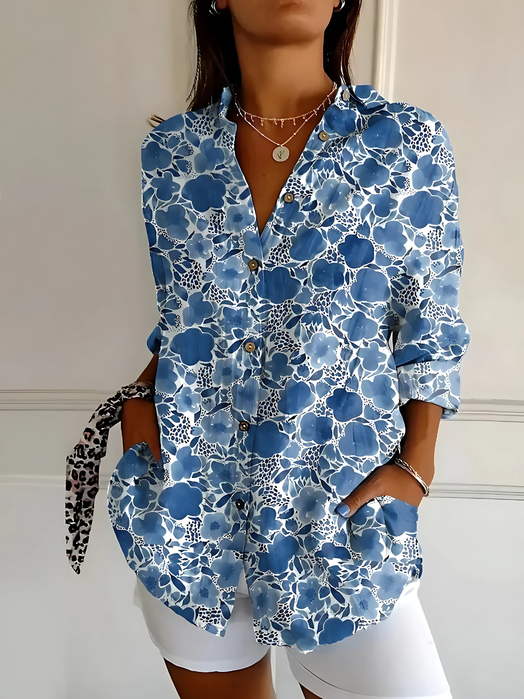Femme™ | Button-Up Relaxed Blouse