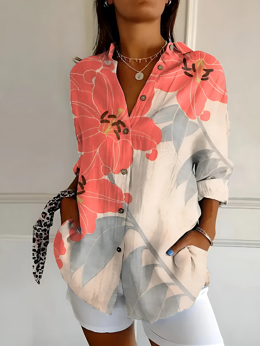 Femme™ | Button-Up Relaxed Blouse