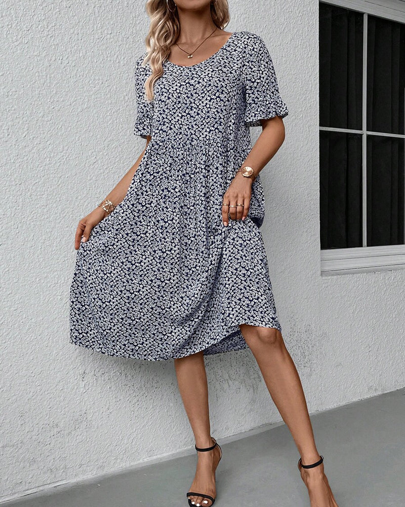 Femme™ | Elegant Floral Midi Dress for Women