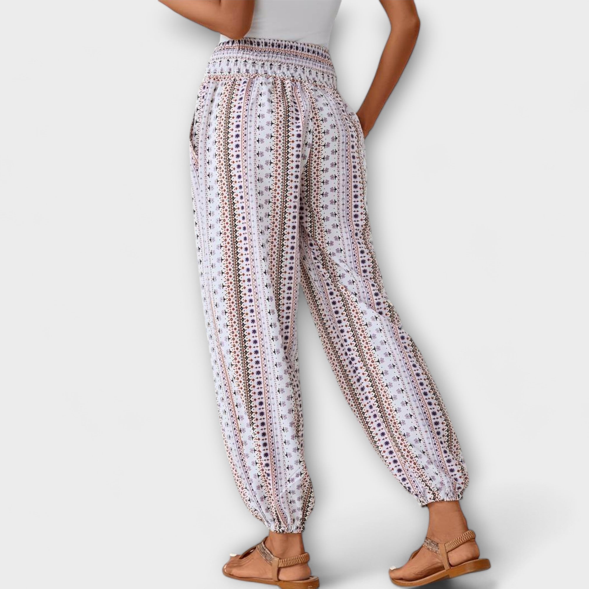 Femme™ | Trousers with Ethnic Graphic