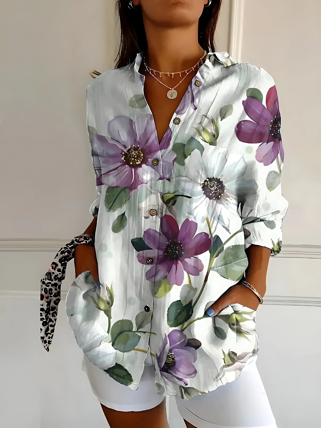 Femme™ | Button-Up Relaxed Blouse