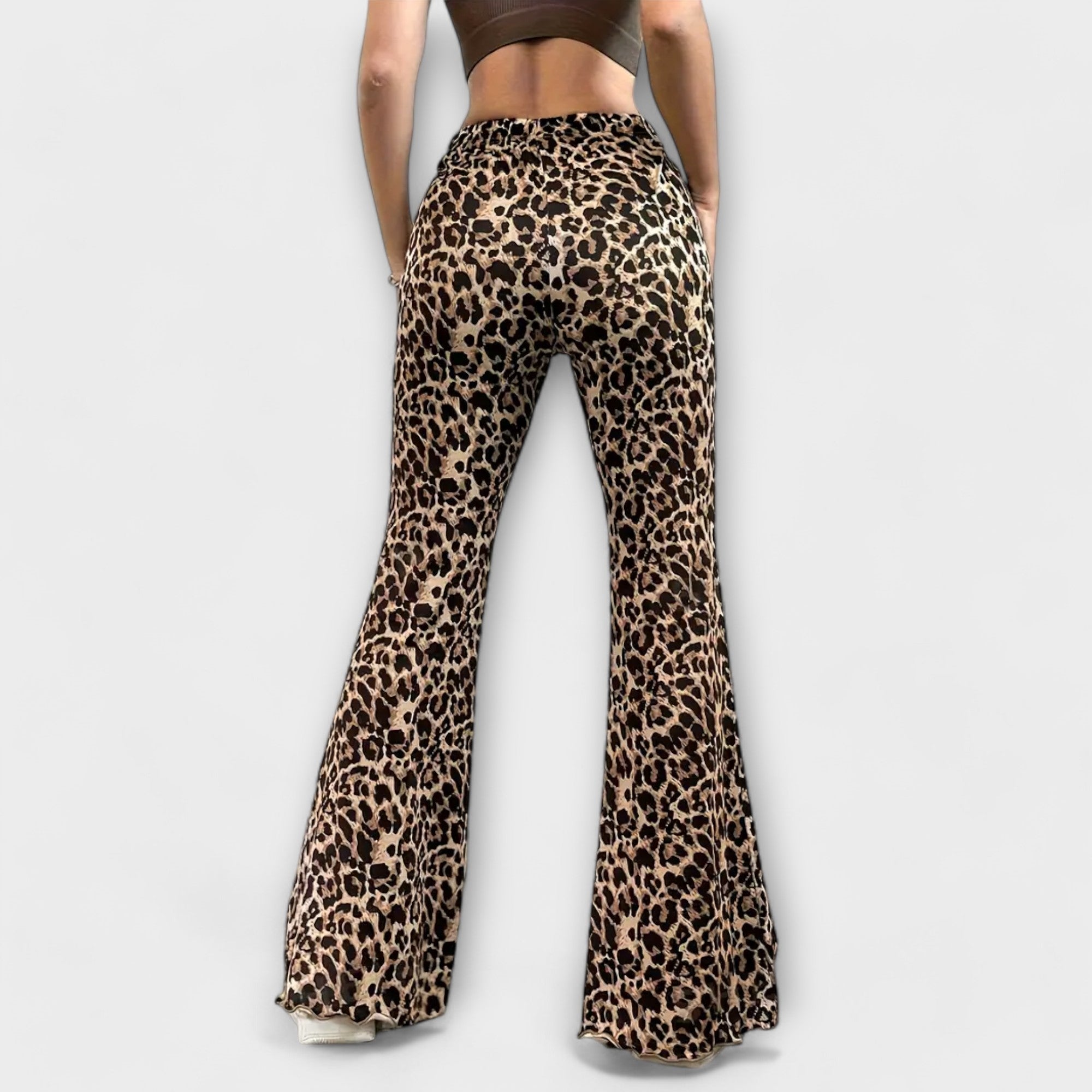 Femme™ | Leopard Bootcut Trousers