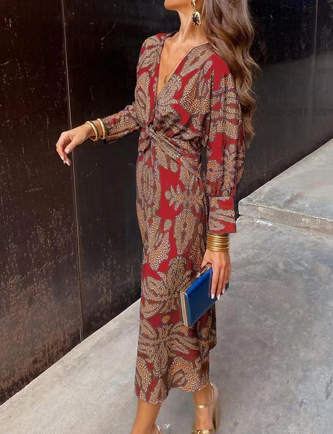 Femme™ | Elegant Knot-Front Dress