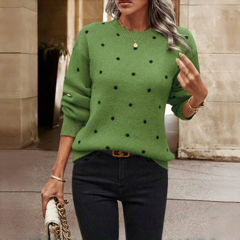 Femme™ | Polka Dot Knitted Sweater