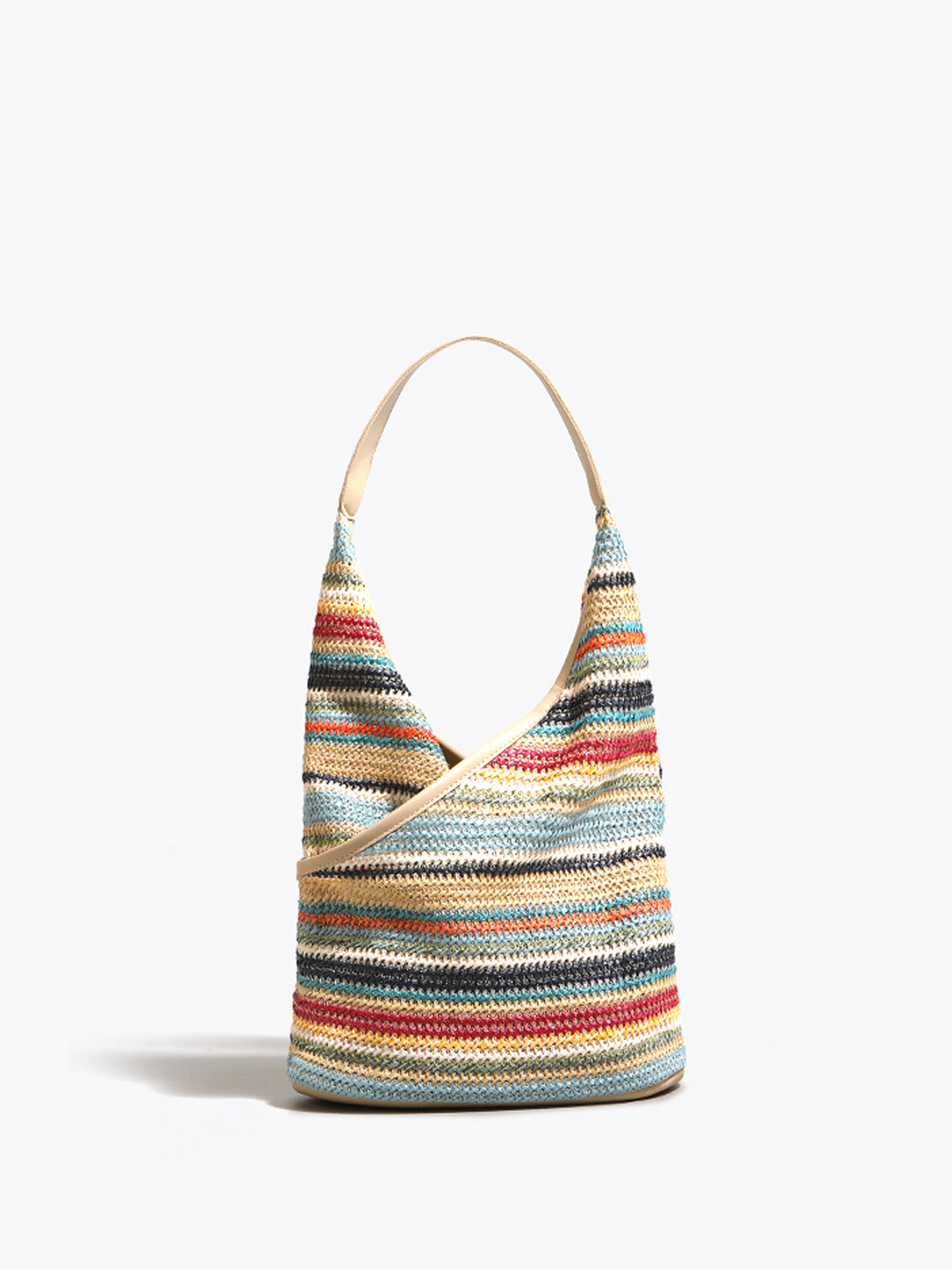 Femme™ | Rainbow Grass Woven Shoulder Bag
