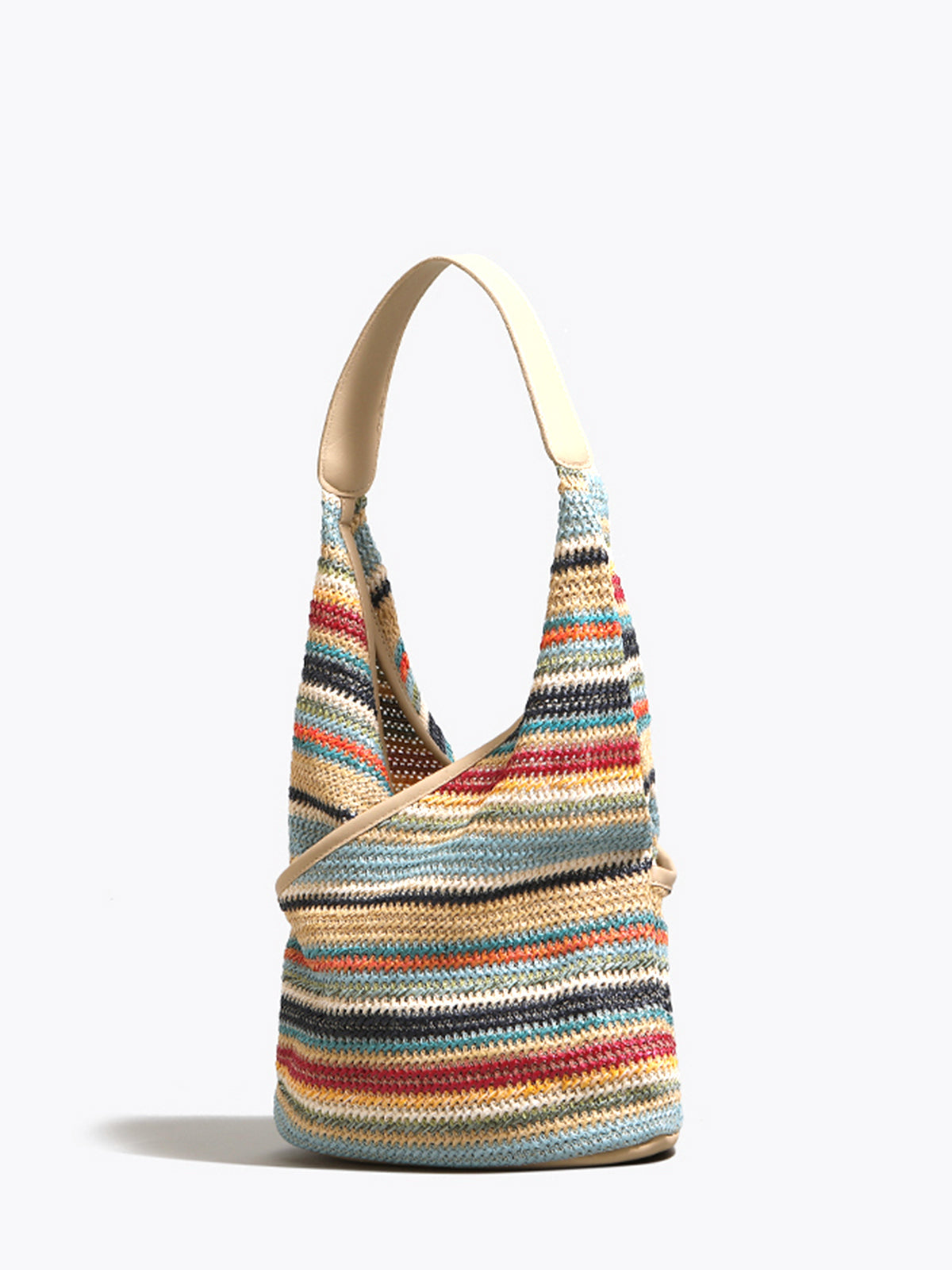 Femme™ | Rainbow Grass Woven Shoulder Bag