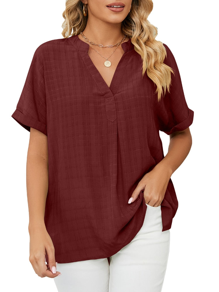 Femme™ | Relaxed V-Neck Blouse