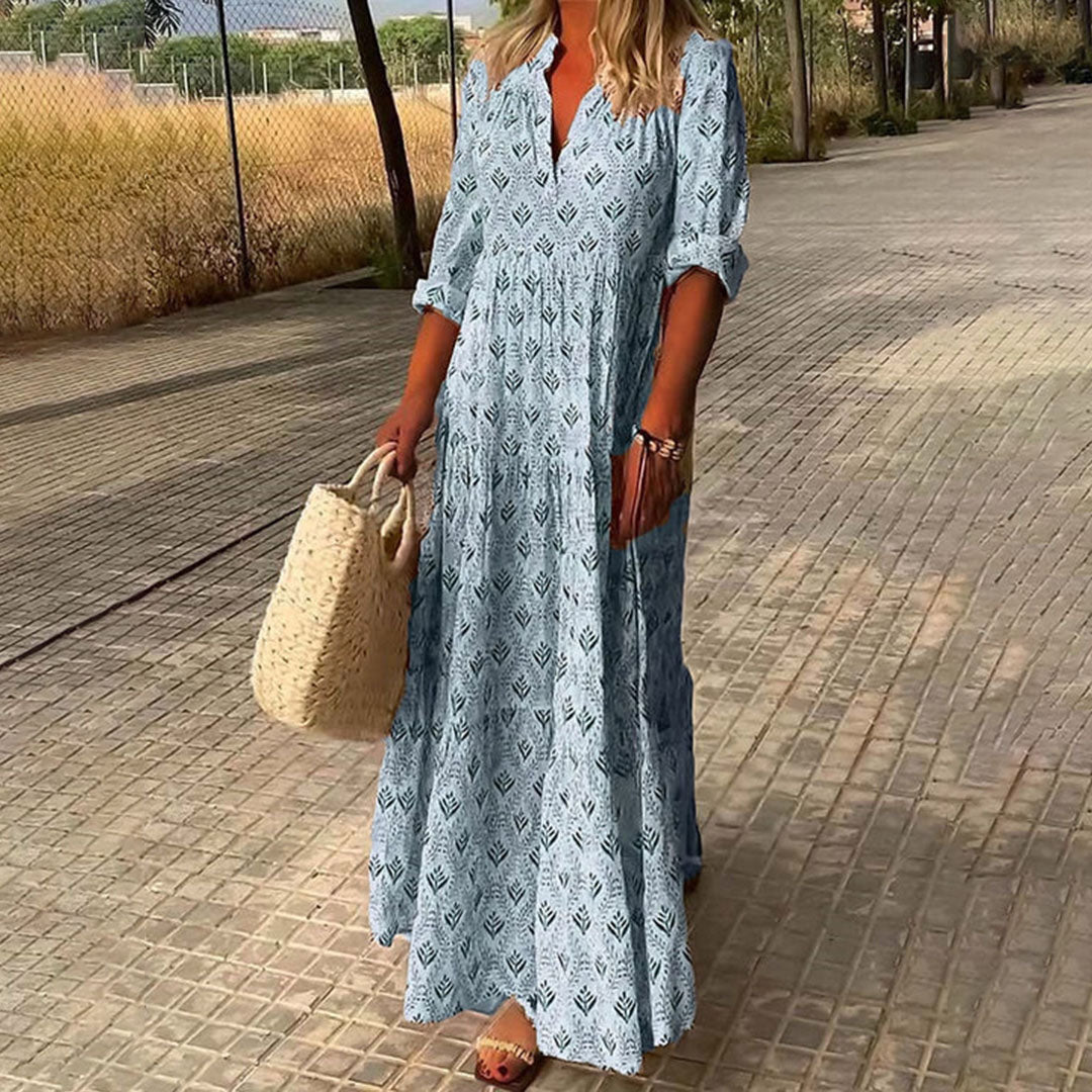 Femme™ | Printed Boho Maxi Dress