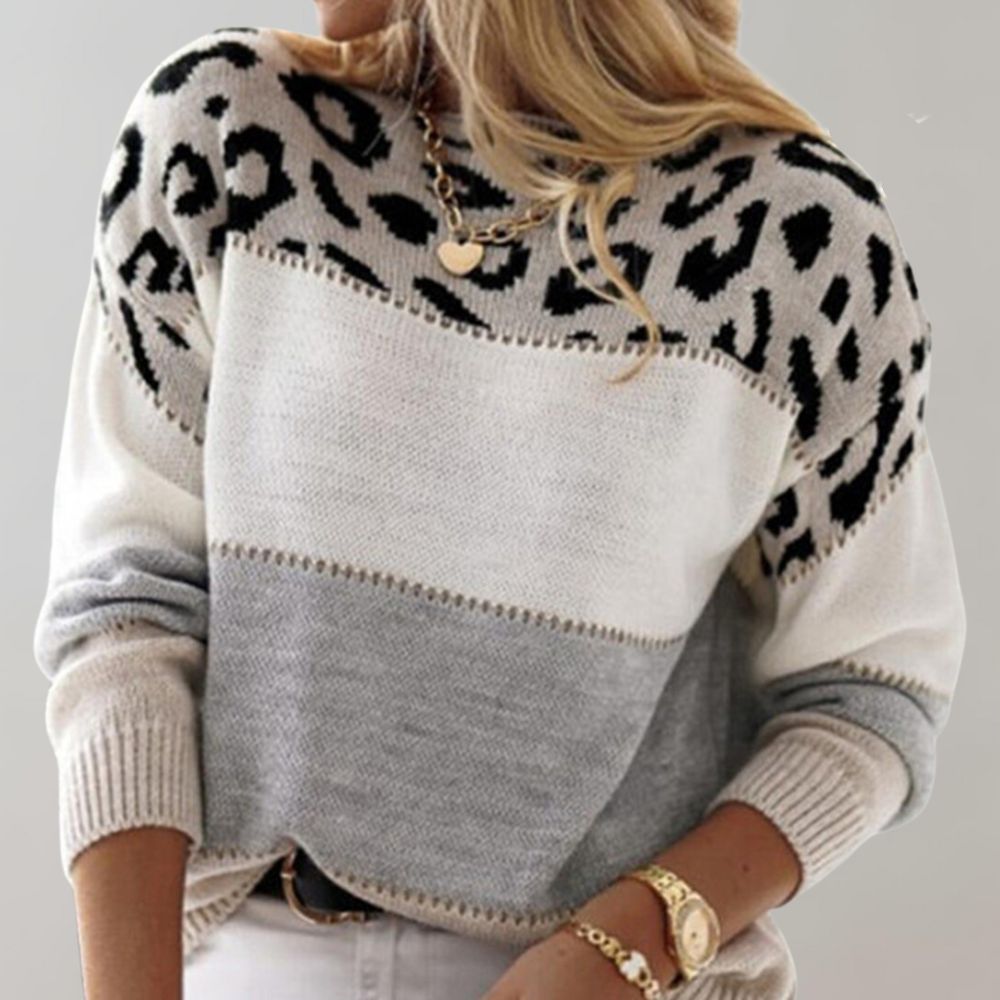 Femme™ | Leopard Print Casual Sweater