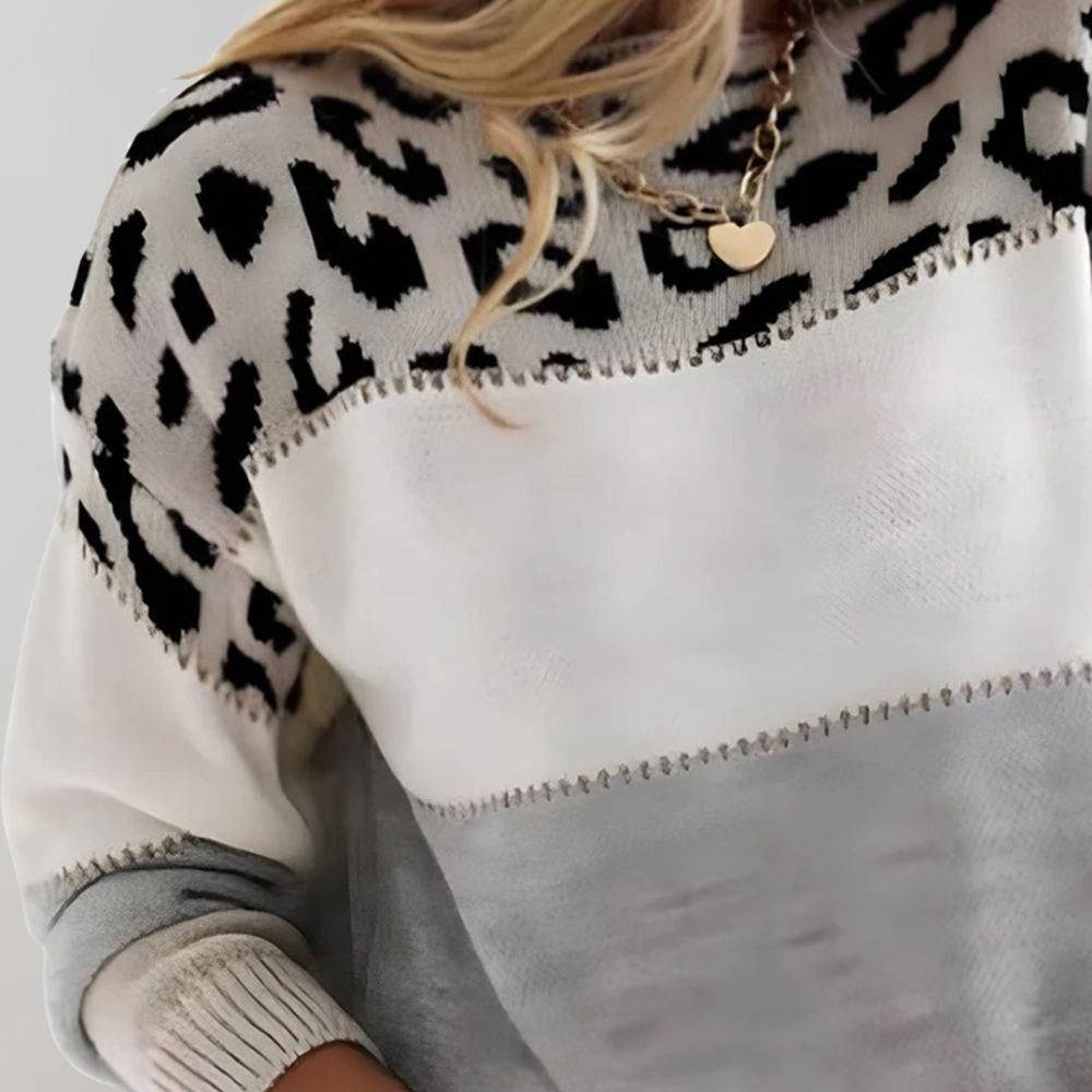 Femme™ | Leopard Print Casual Sweater