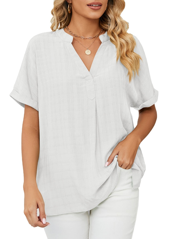 Femme™ | Relaxed V-Neck Blouse