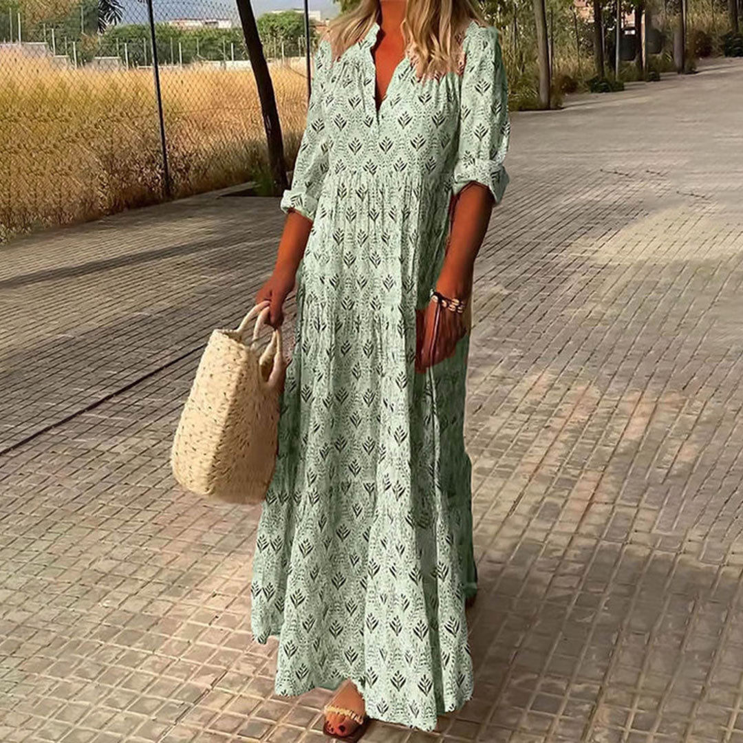 Femme™ | Printed Boho Maxi Dress