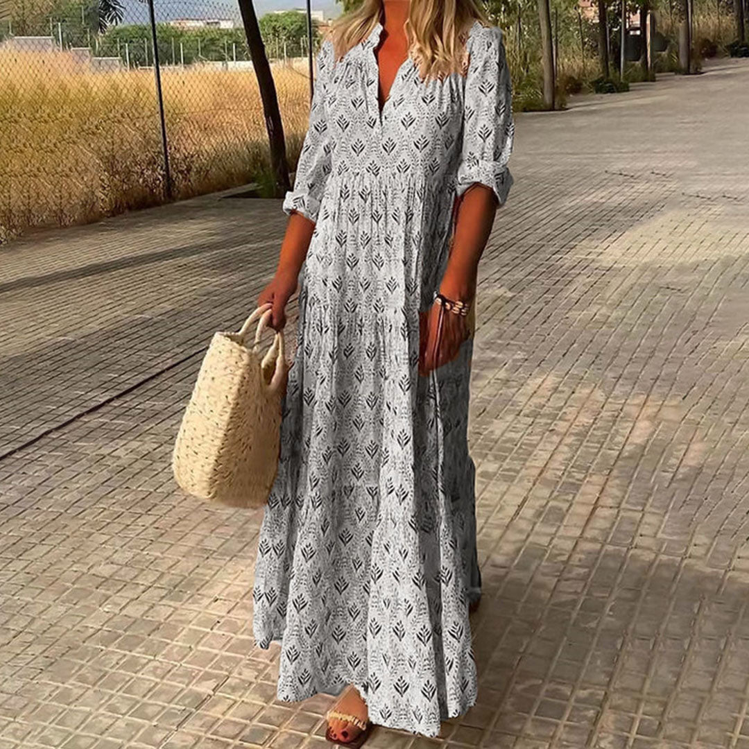 Femme™ | Printed Boho Maxi Dress