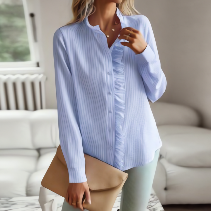 Femme™ | Ruffled Button-Up Blouse