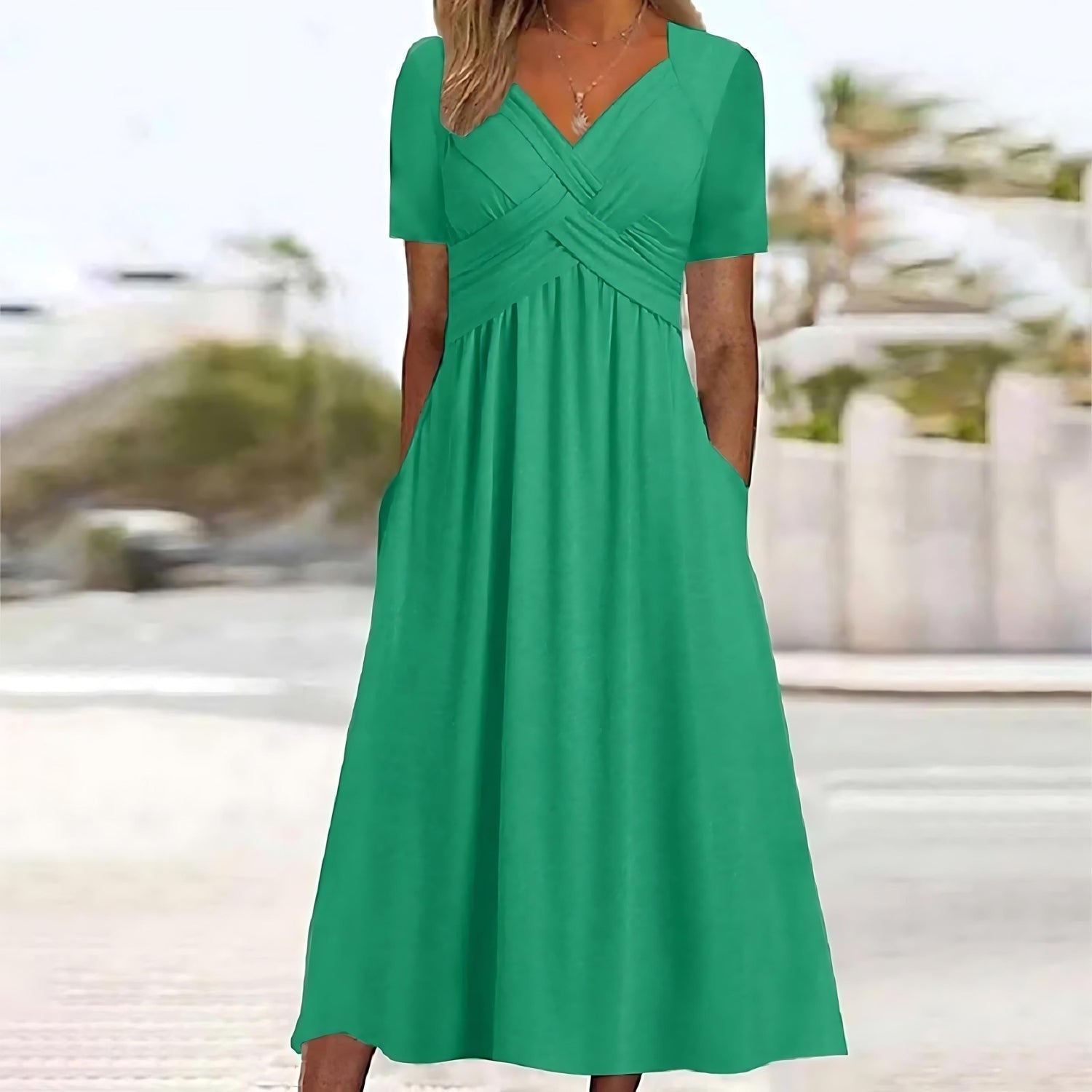 Femme™ | Elegant Midi Dress with Tummy Coverage