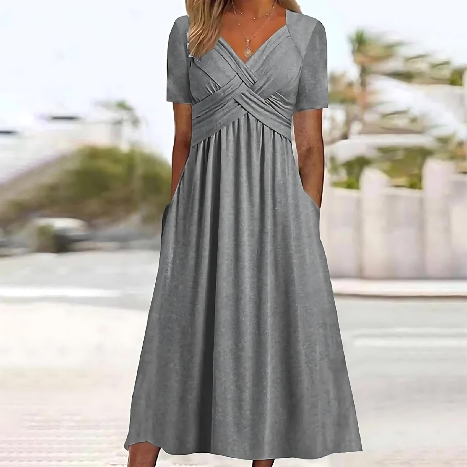 Femme™ | Elegant Midi Dress with Tummy Coverage