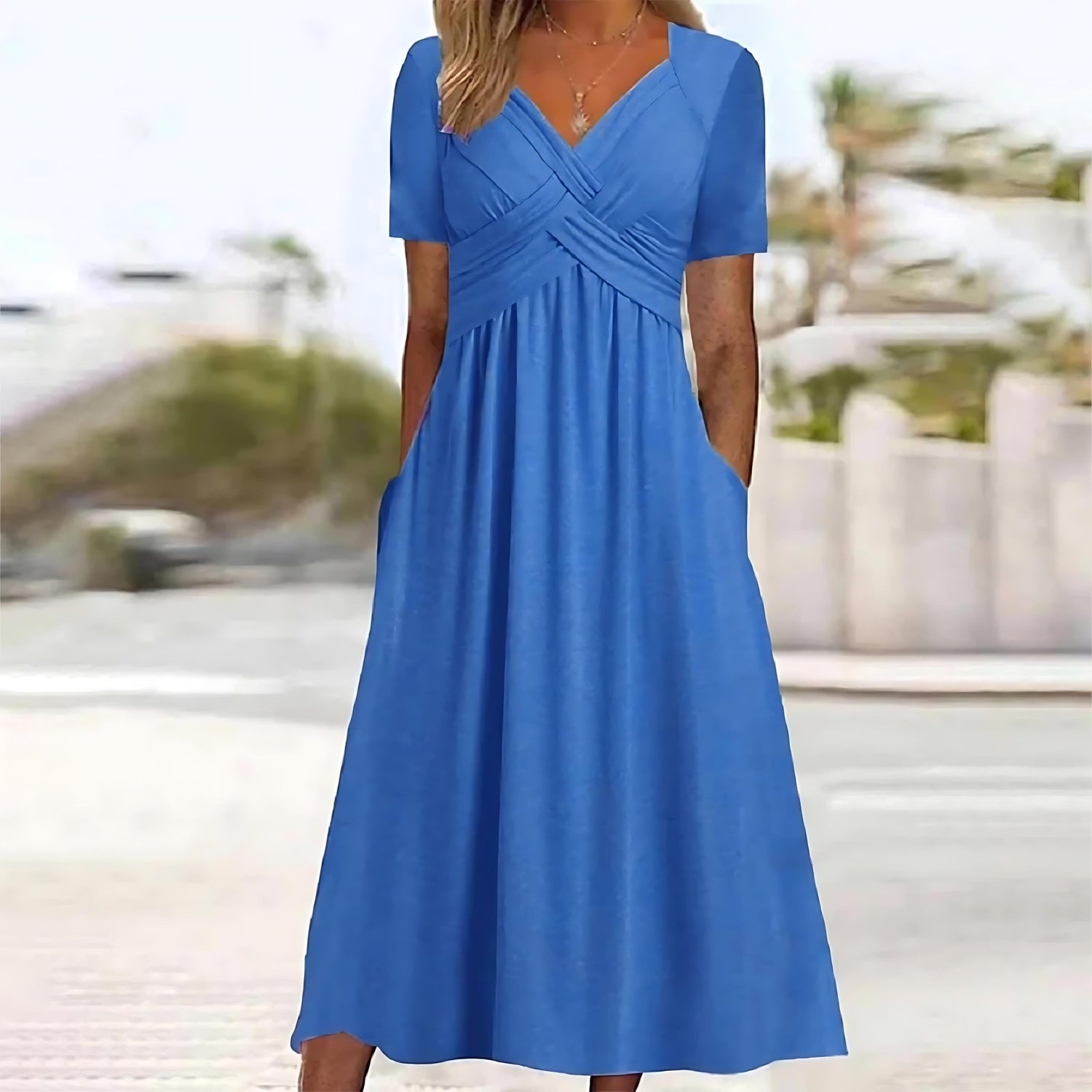 Femme™ | Elegant Midi Dress with Tummy Coverage