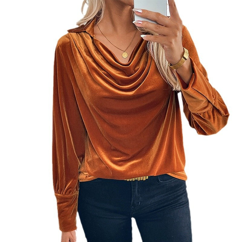 Femme™ | Elegant Velvet Blouse