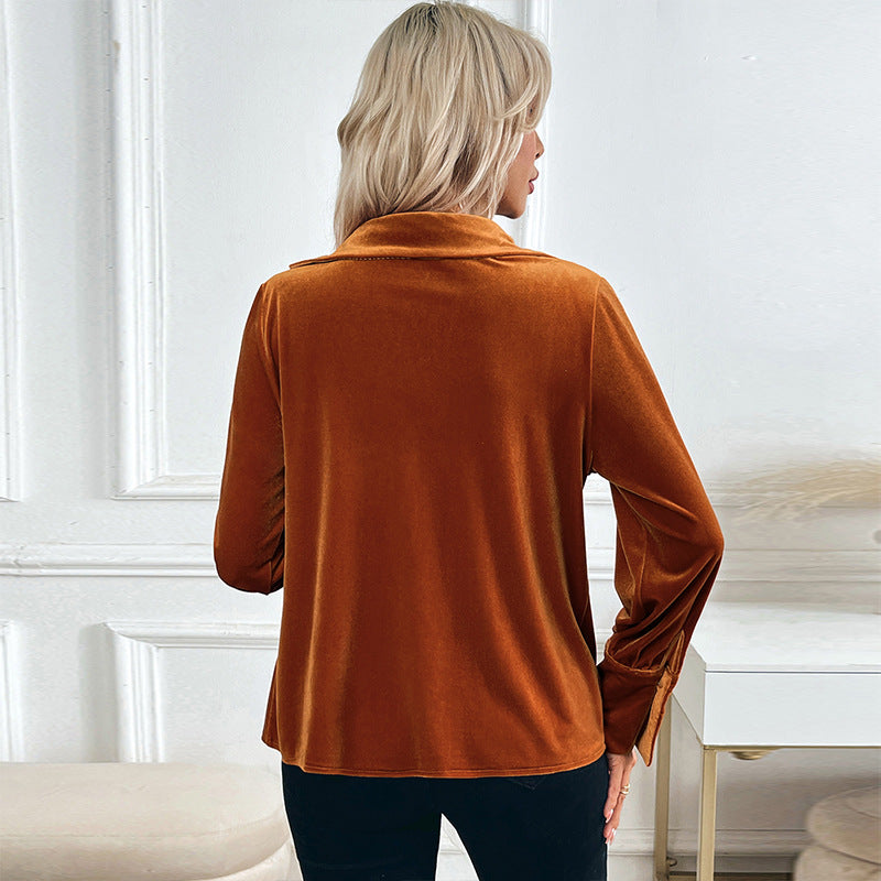 Femme™ | Elegant Velvet Blouse