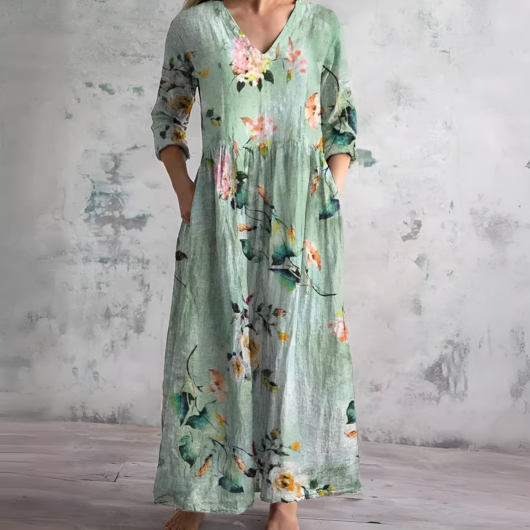 Femme™ | Floral Print Maxi Dress