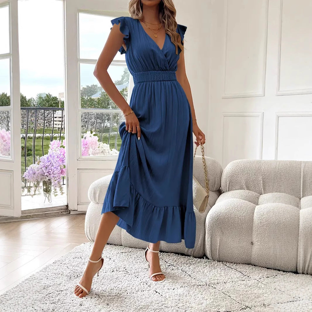 Femme™ | Ruffle Sleeve Smocked Midi Dress