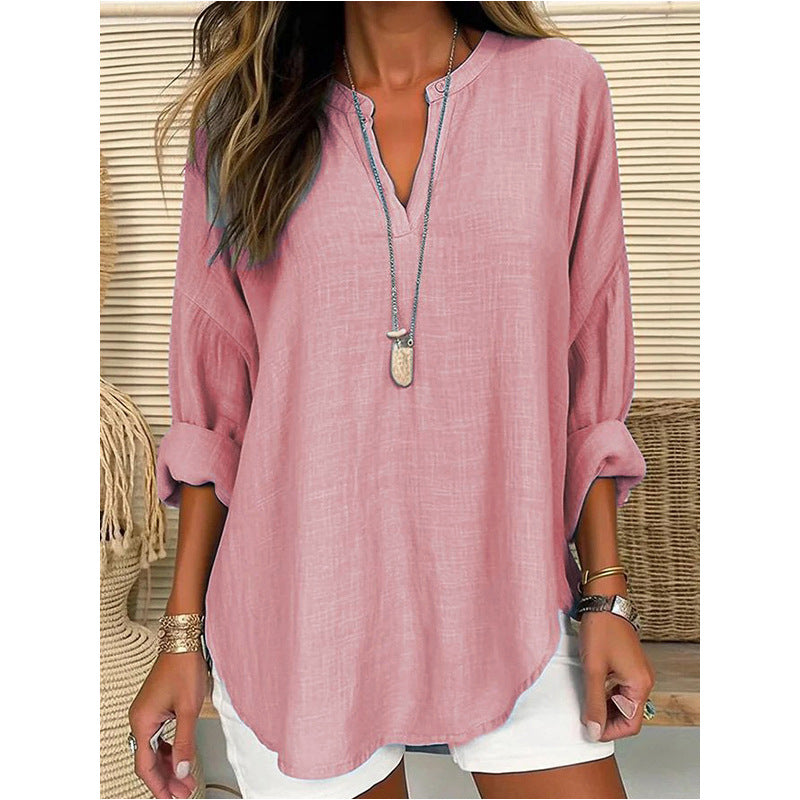 Femme™ | Relaxed Fit Notch Neck Blouse