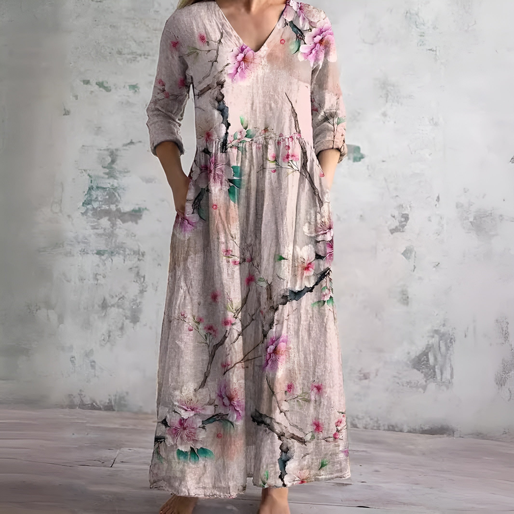 Femme™ | Floral Print Maxi Dress