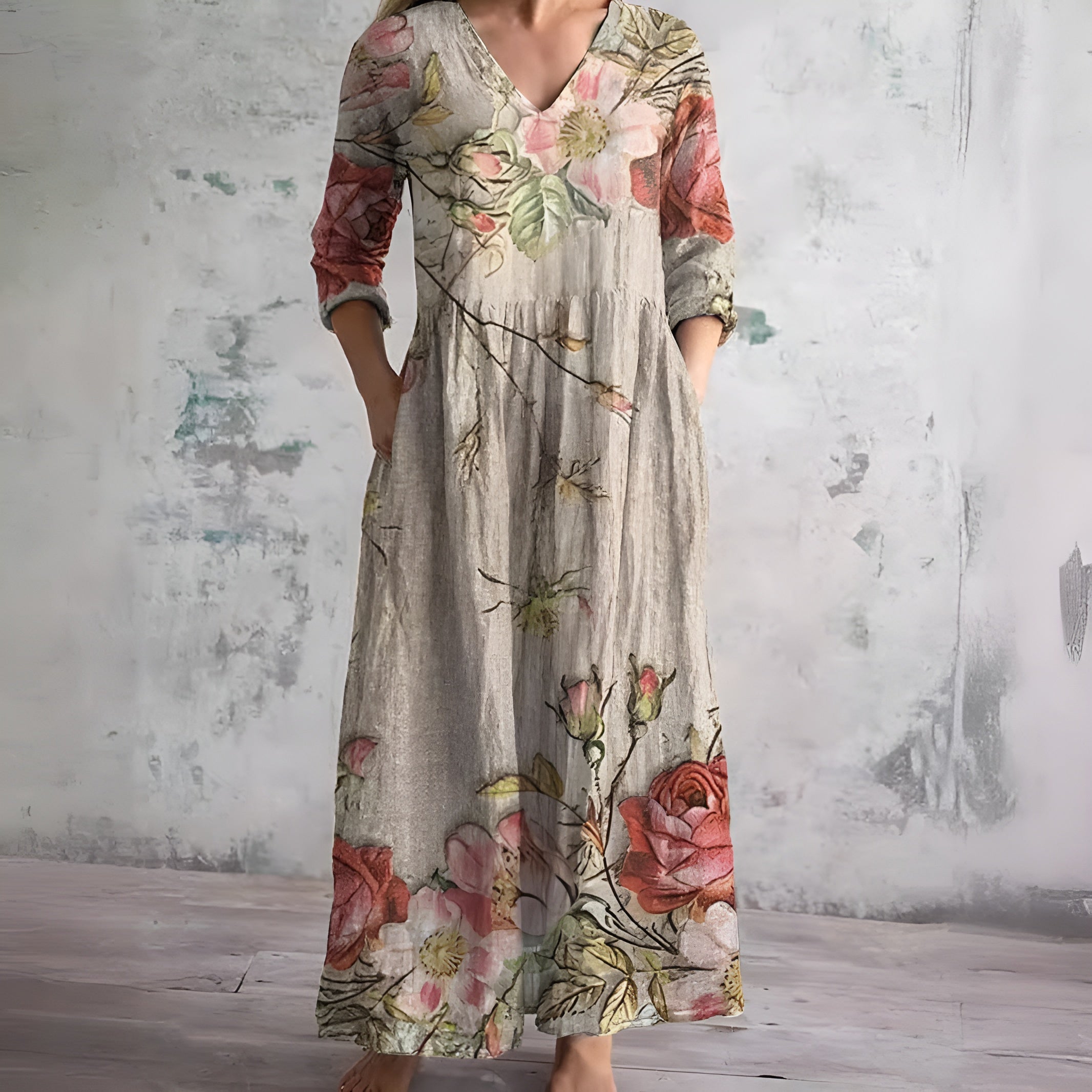 Femme™ | Floral Print Maxi Dress