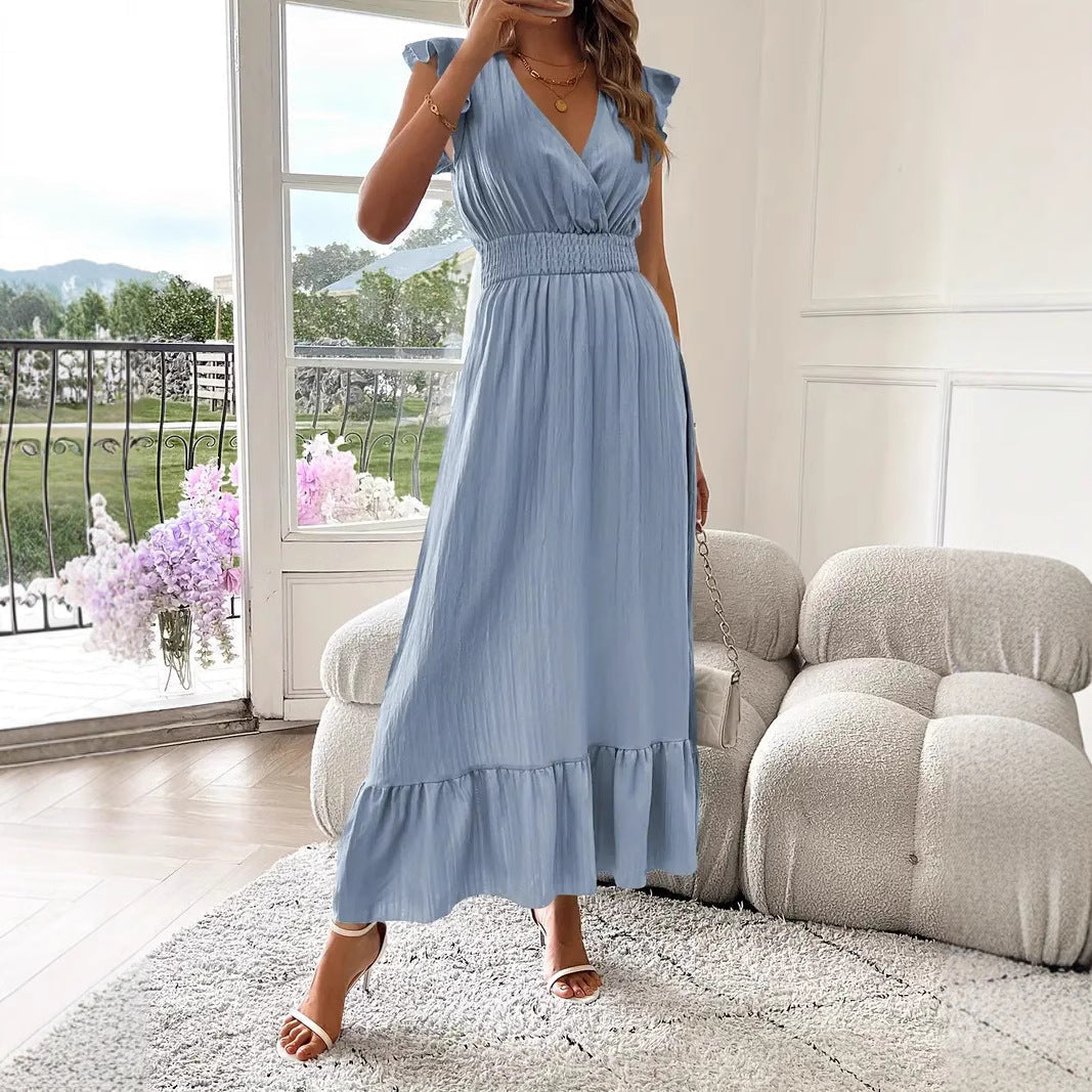 Femme™ | Ruffle Sleeve Smocked Midi Dress