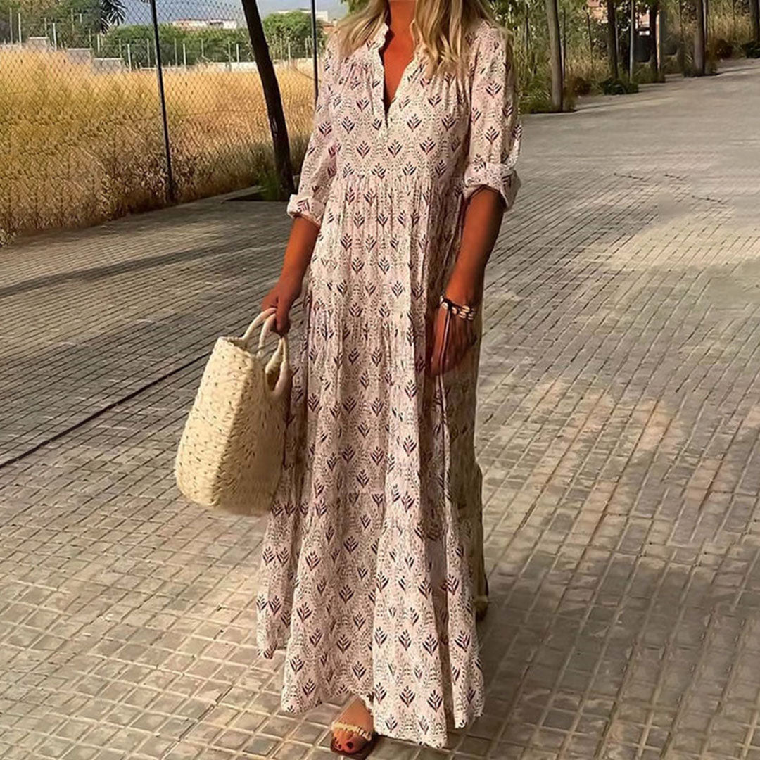 Femme™ | Printed Boho Maxi Dress
