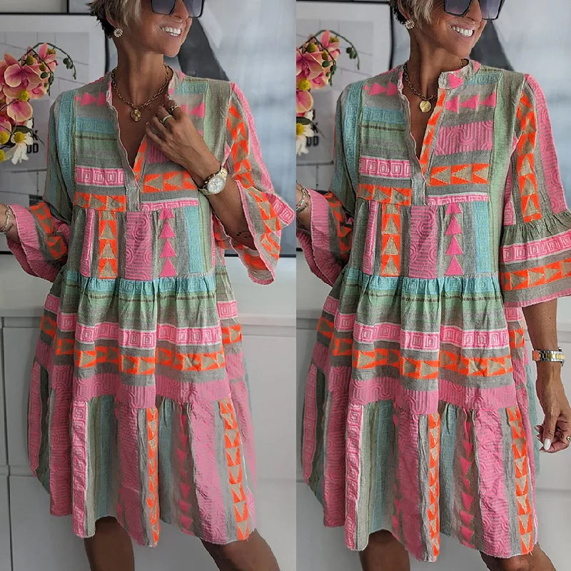 Femme™ | Bohemian Tiered Tunic Dress